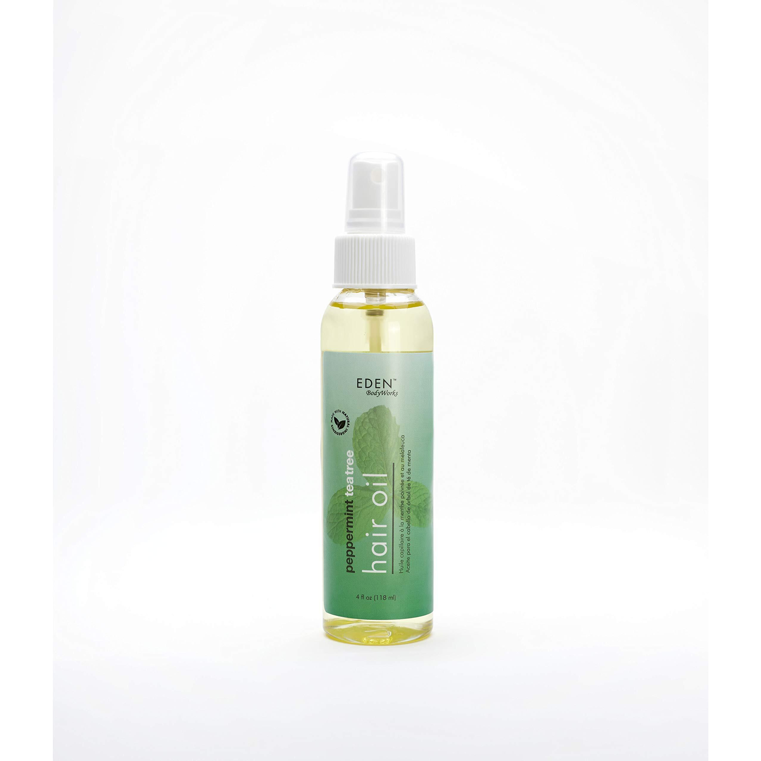 EDEN BodyWorks Peppermint Tea Tree Hair Oil | 4 oz | Eliminate Dandruff, Refresh Scalp, Boost Shine - Packaging May Vary
