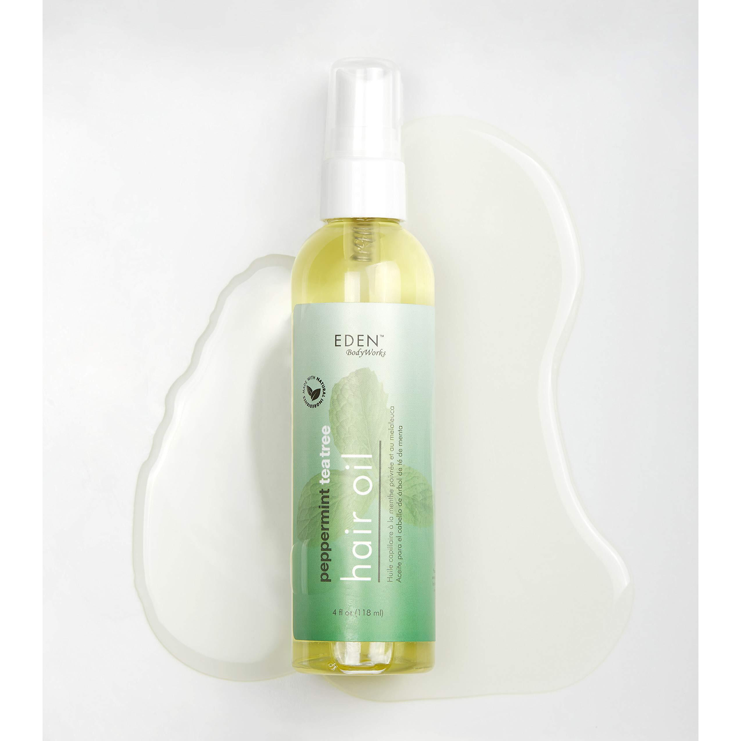 EDEN BodyWorks Peppermint Tea Tree Hair Oil | 4 oz | Eliminate Dandruff, Refresh Scalp, Boost Shine - Packaging May Vary