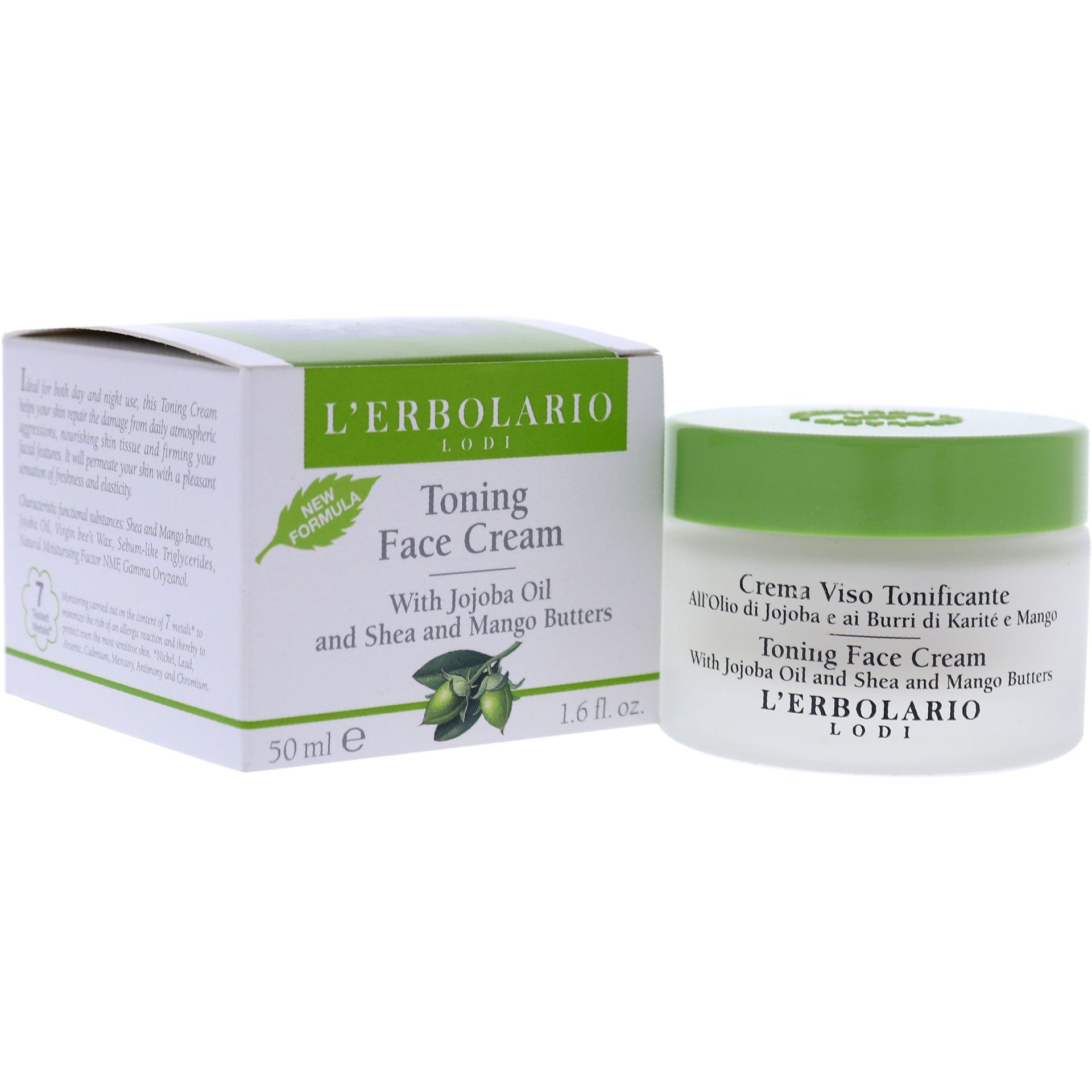 Toning Face Cream by LErbolario for Unisex - 1.6 oz Cream