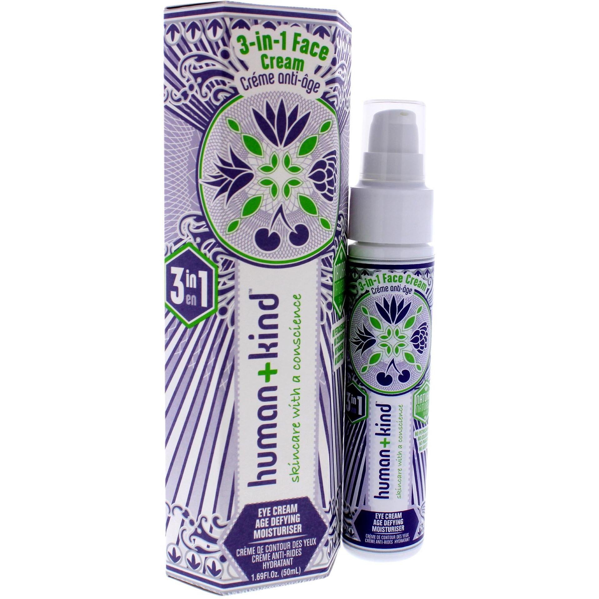 Age-Defying 3-In-1 Cream by Human+Kind for Unisex - 1.69 oz Cream