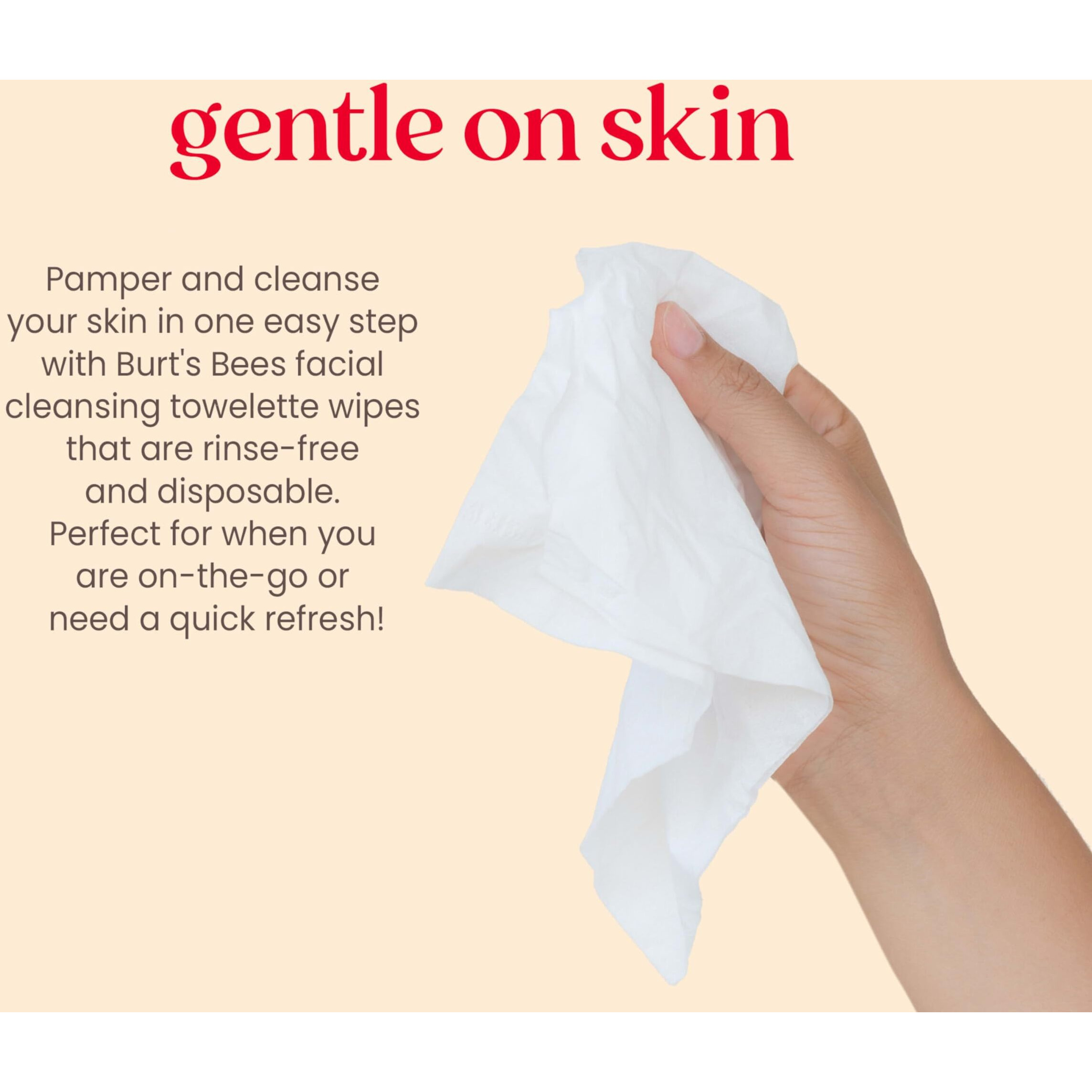 Soothing Facial Towelettes Sensitive - Aloe Vera by Burts Bees for Unisex - 30 Count Towelettes