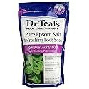 Dr Teal's Pure Epsom Salt Cooling Foot Soak, Refresh & Revitalize with Peppermint & Baking Soda, 2 lbs