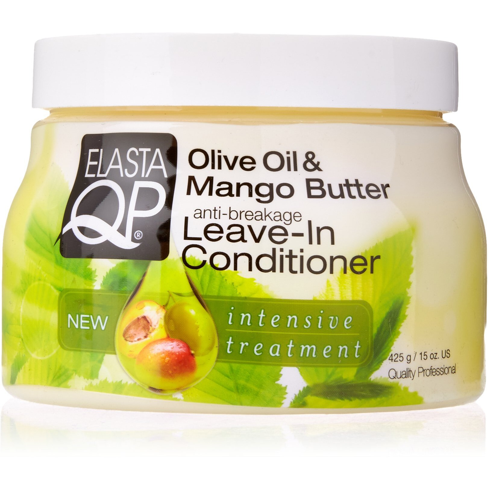 ELASTA QP Olive & Mango Butter Leave In Conditioner 15oz, 15 Oz (597150)