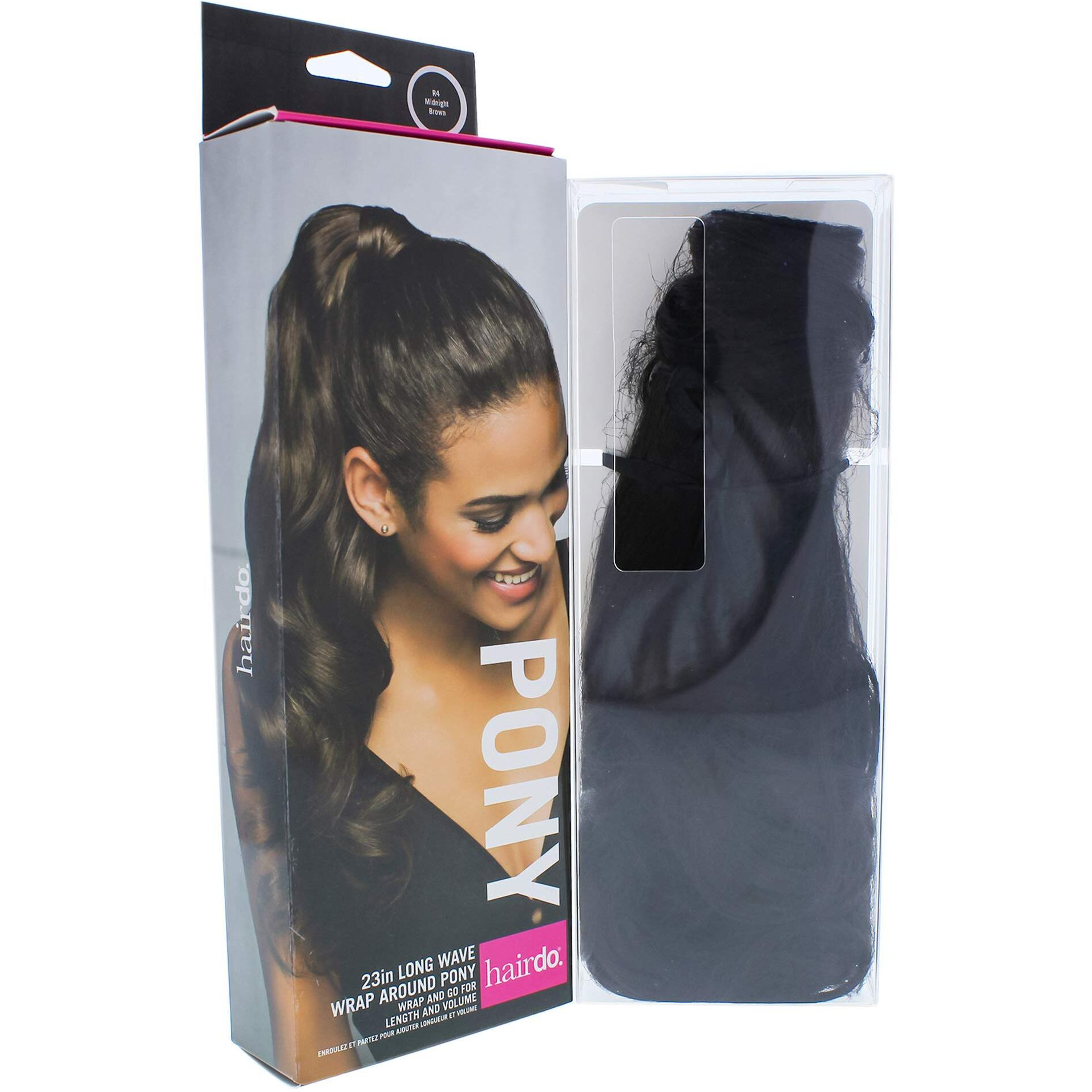 Wave Wrap Around Pony - R4 Midnight Brown by Hairdo for Women - 23 Inch Hair Extension