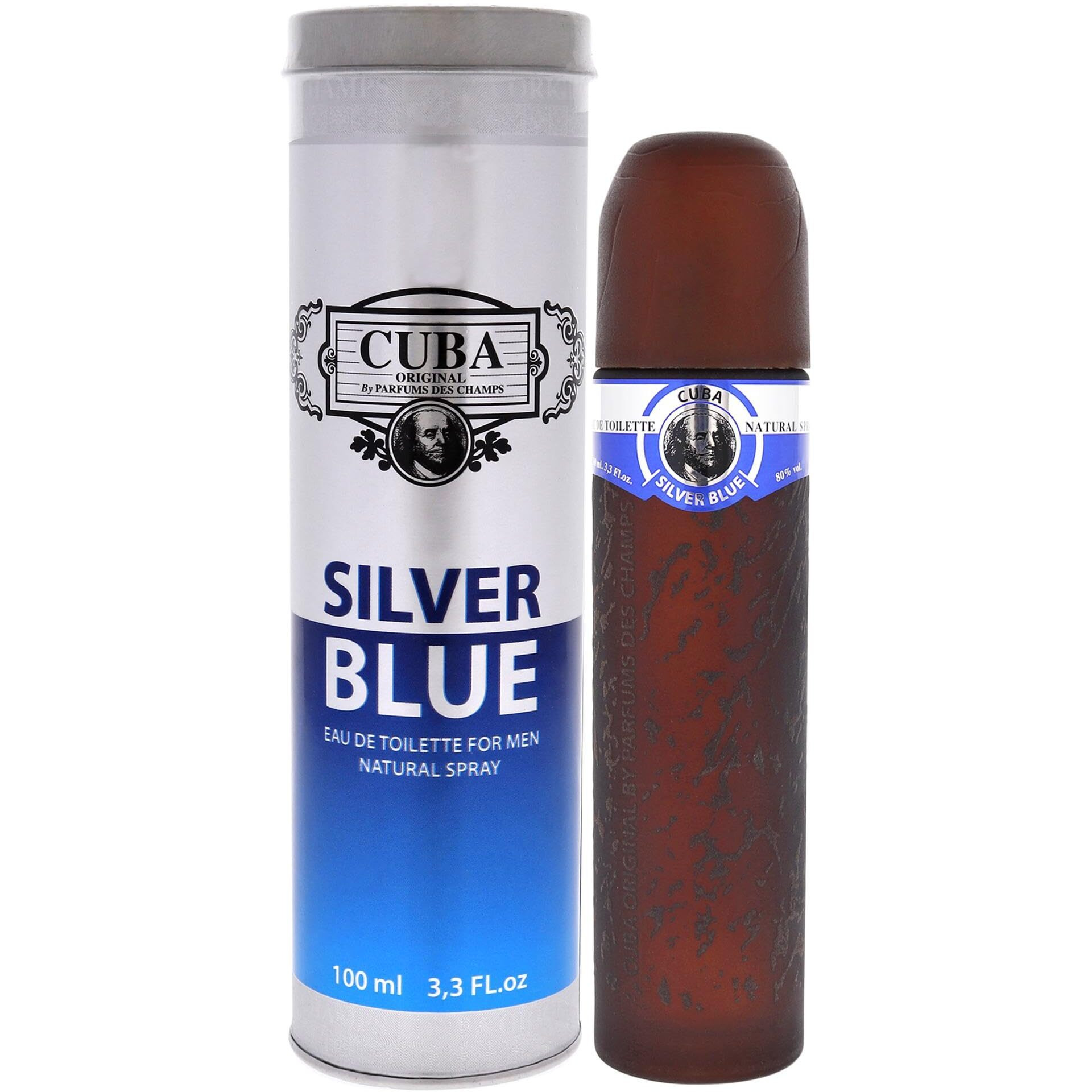 Cuba Silver Blue by Cuba, 3.3 oz Eau De Toilette Spray for Men