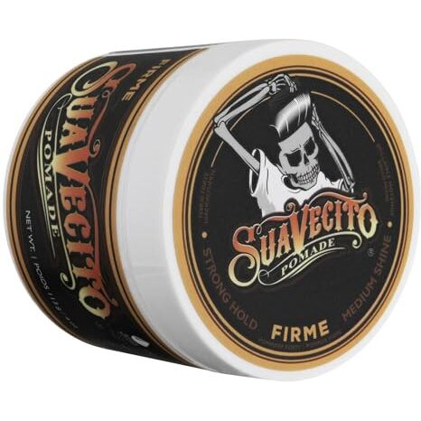 Suavecito Pomade Firme (Strong) Hold 4 oz, 1 Pack - Strong Hold Hair Pomade For Men - Medium Shine Water Based Wax Like Flake Free Hair Gel - Easy To Wash Out - All Day Hold For All Hair Styles