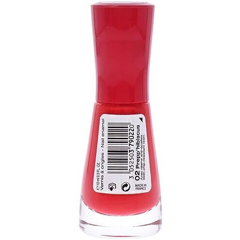 So Laque Glossy -02 Prepphibiscus by Bourjois for Women - 0.3 oz Nail Polish