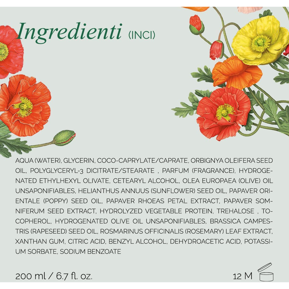 Sweet Poppy Body Cream by LErbolario for Unisex - 6.7 oz Body Cream