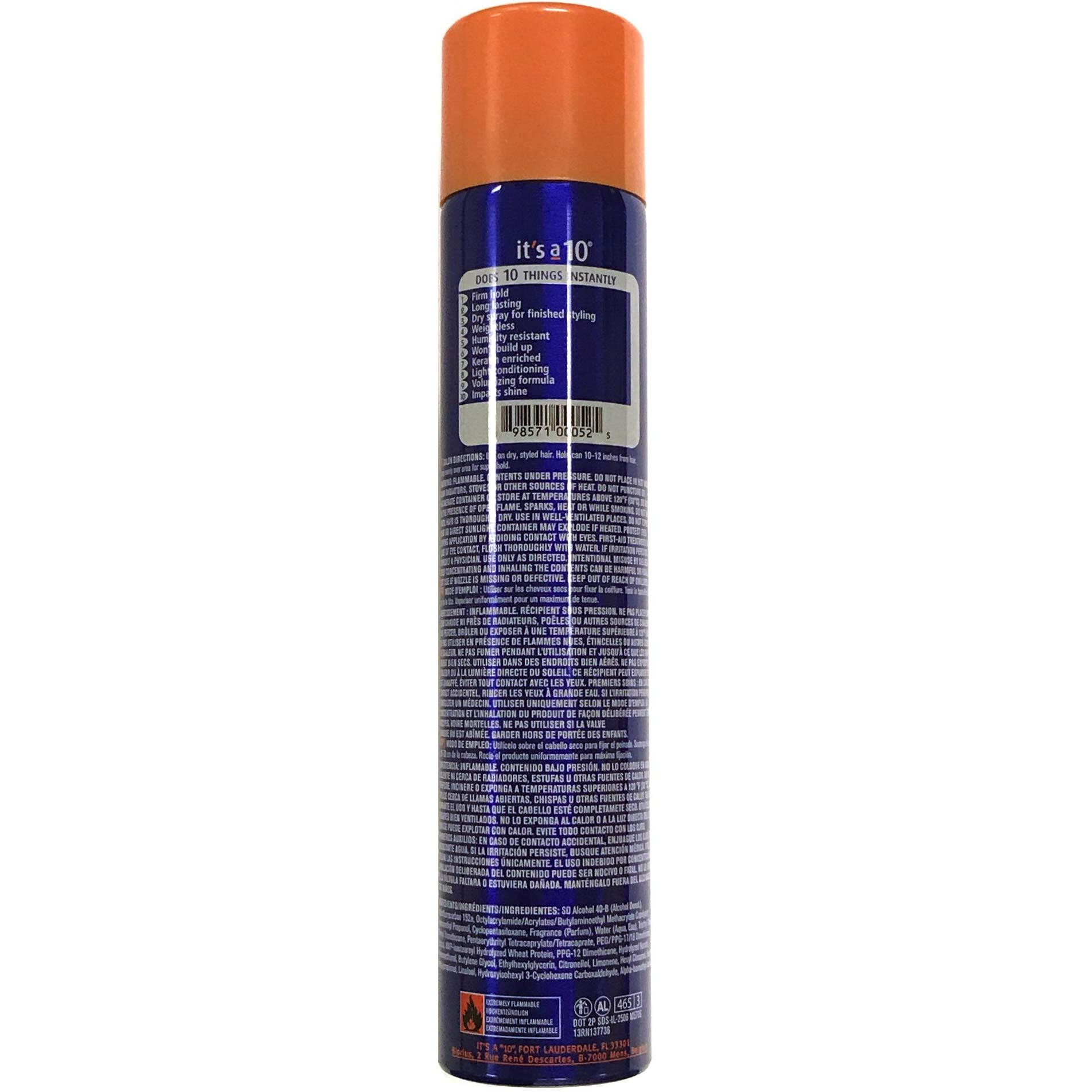 It's a 10 Miracle Super Hold Finishing Hair Spray Plus Keratin, 10 Ounce