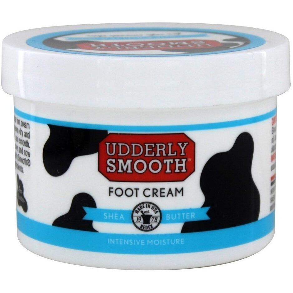 UDDERLY SMOOTH Foot Cream with Shea Butter, Lightly Scented, 8 Ounce Jar