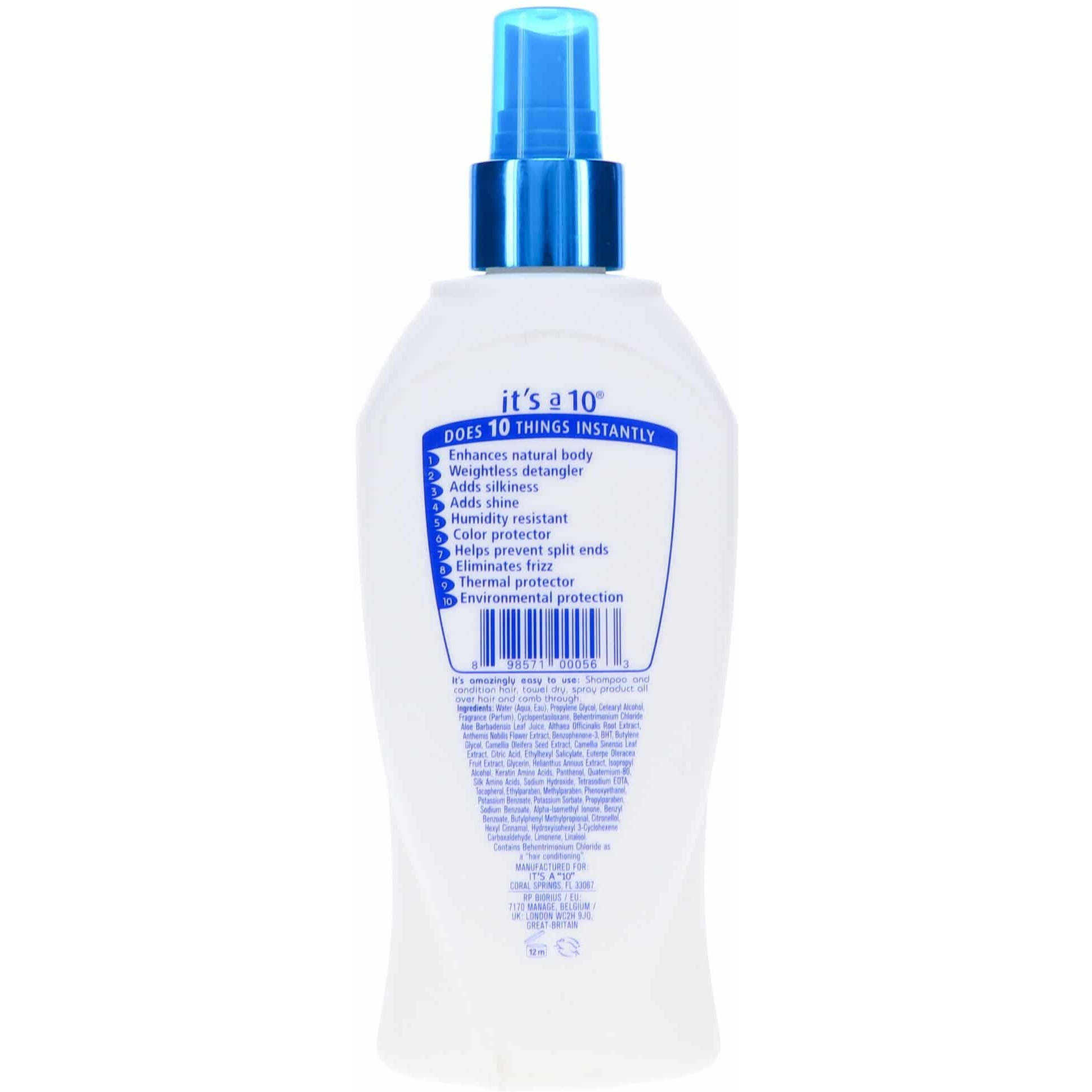 Miracle Leave-In Lite by Its A 10 for Unisex - 10 oz Hair Spray