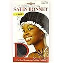 Donna Collection Premium Satin Bonnet Large, Black