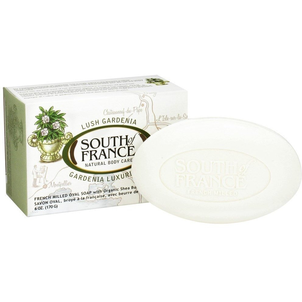 South Of France Milled Bar Soap, Gardenia, 6 Ounce