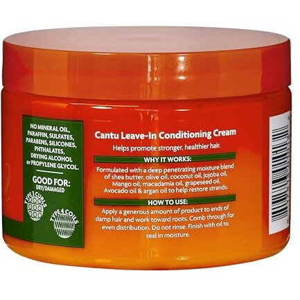 Cantu Shea Butter for Natural Hair Leave In Conditioning Repair Cream, 12 Ounce