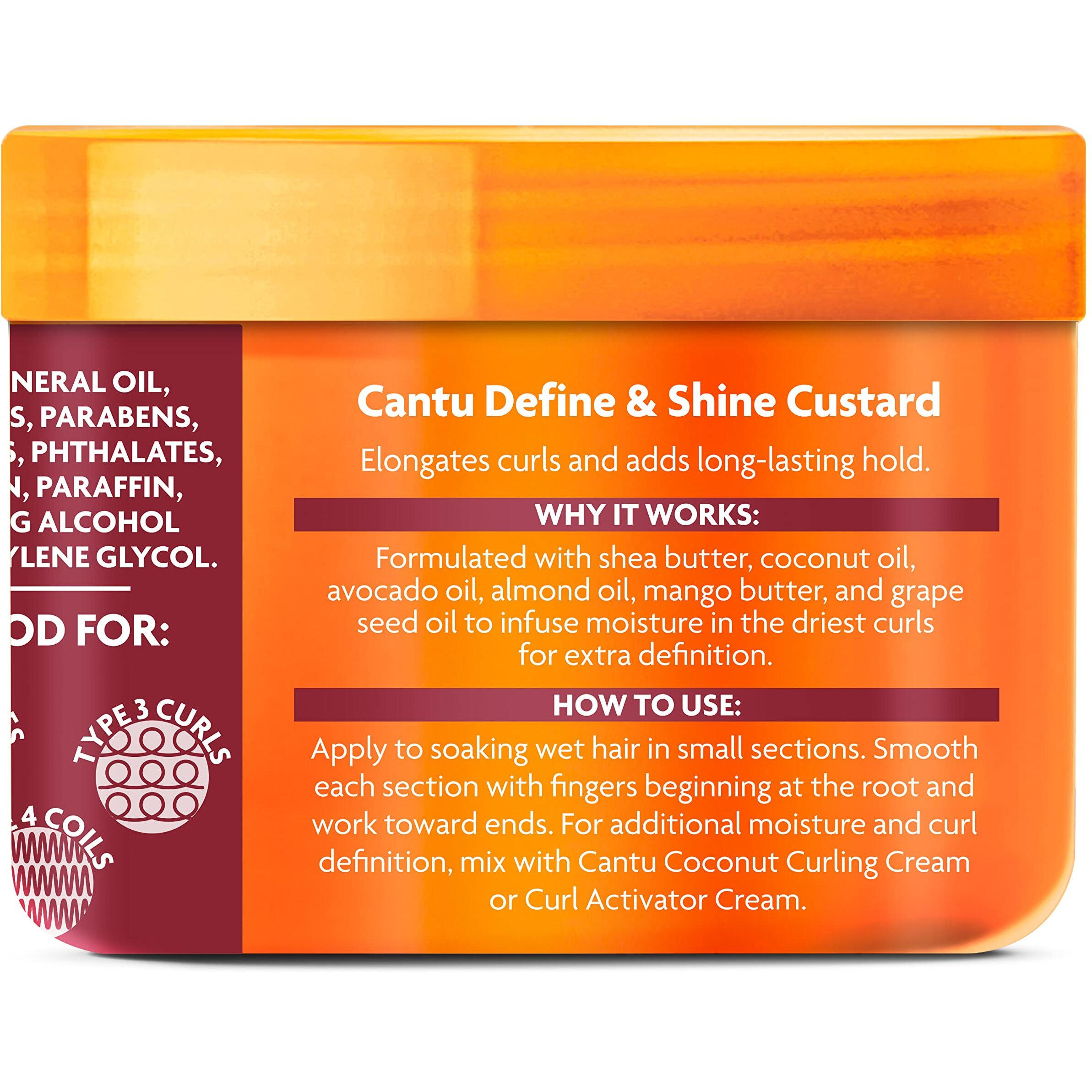 Cantu Shea Butter for Natural Hair Curling Custard, 12 Ounce