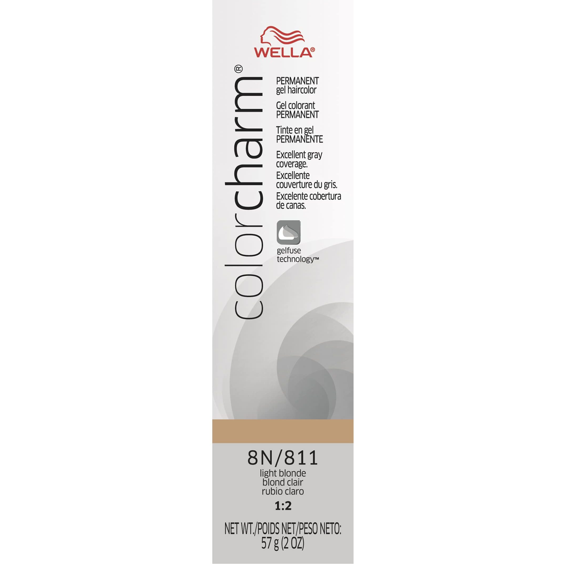 Color Charm Permanent Hair Color Gel - 811 8N Light Blonde by Wella for Unisex - 2 oz Hair Color