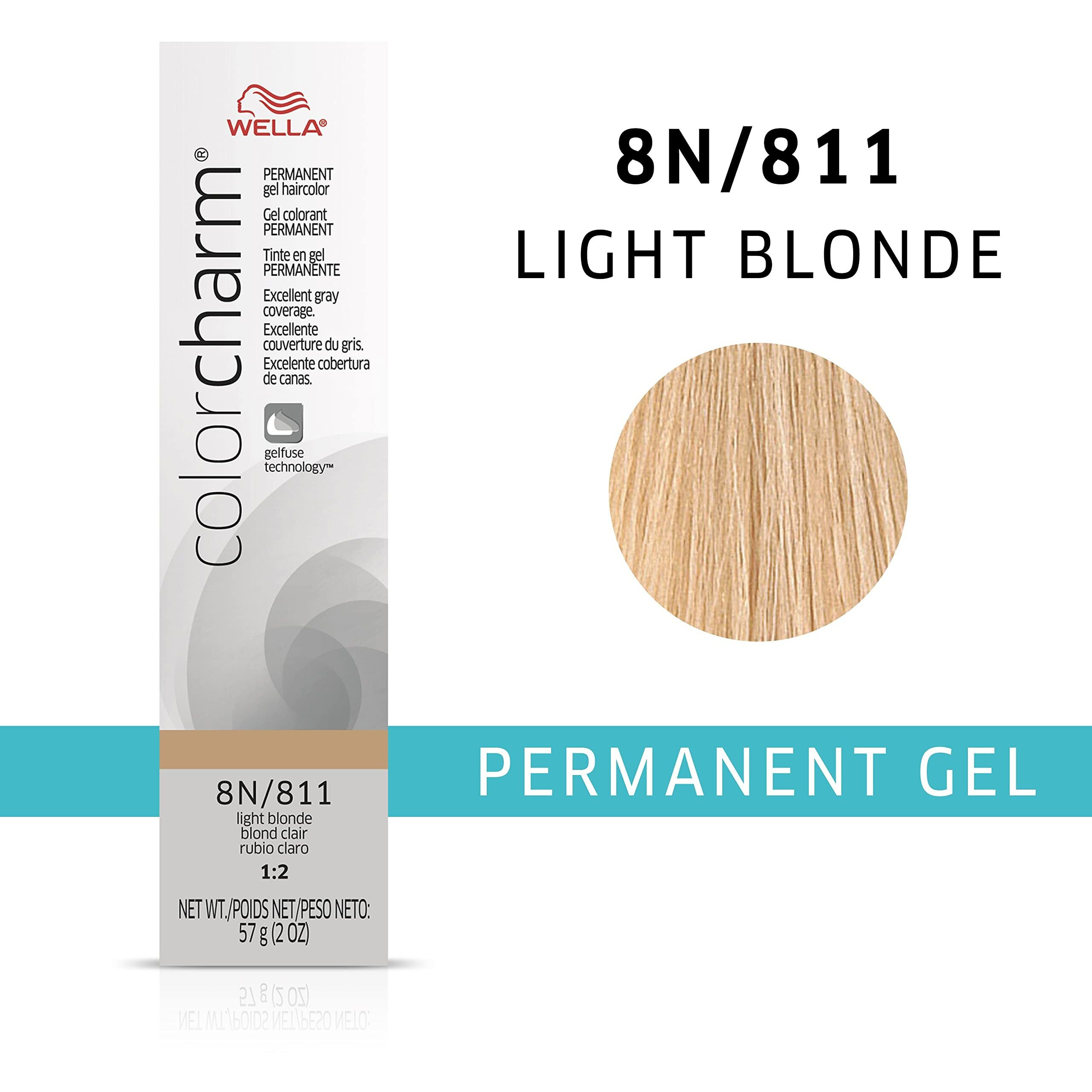 Color Charm Permanent Hair Color Gel - 811 8N Light Blonde by Wella for Unisex - 2 oz Hair Color