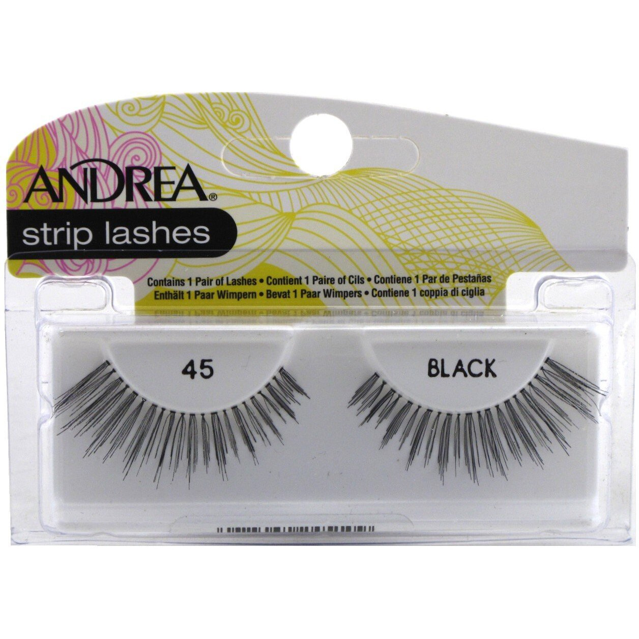 Andrea Lashes Strip Style 45 Black (3 Pack)