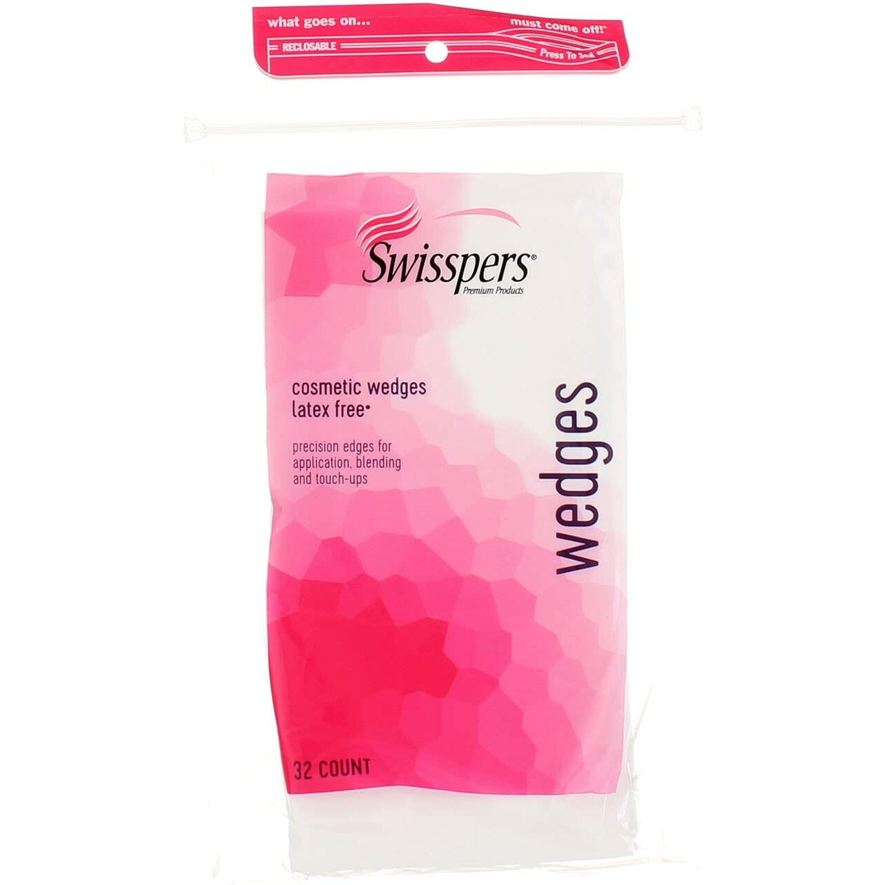 Swisspers Cosmetics Wedges 32 Count (Latex-Free) (3 Pack)