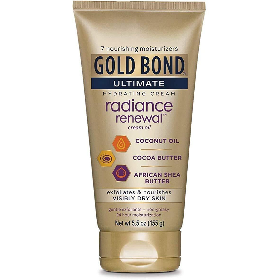 Gold Bond Ultimate Radiance Renewal Cream Oil, 5.5 Ounce (Pack of 2)
