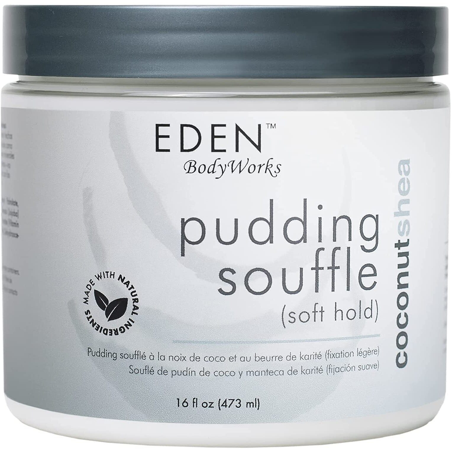 EDEN BodyWorks Coconut Shea Pudding Souffle |16 oz | Refresh & Moisturize Curls, Soft Hold, Add Shine - Packaging May Vary