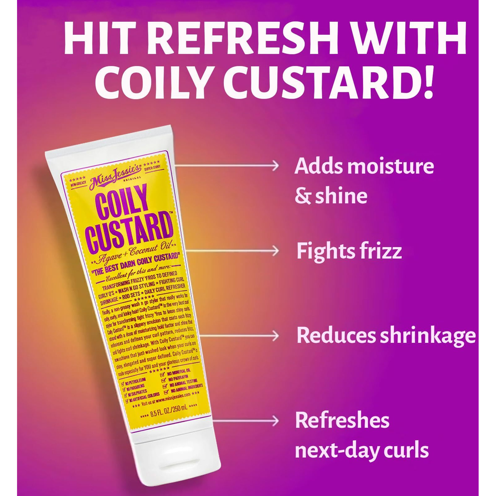 Coily Custard by Miss Jessies for Unisex - 8.5 oz Emulsion