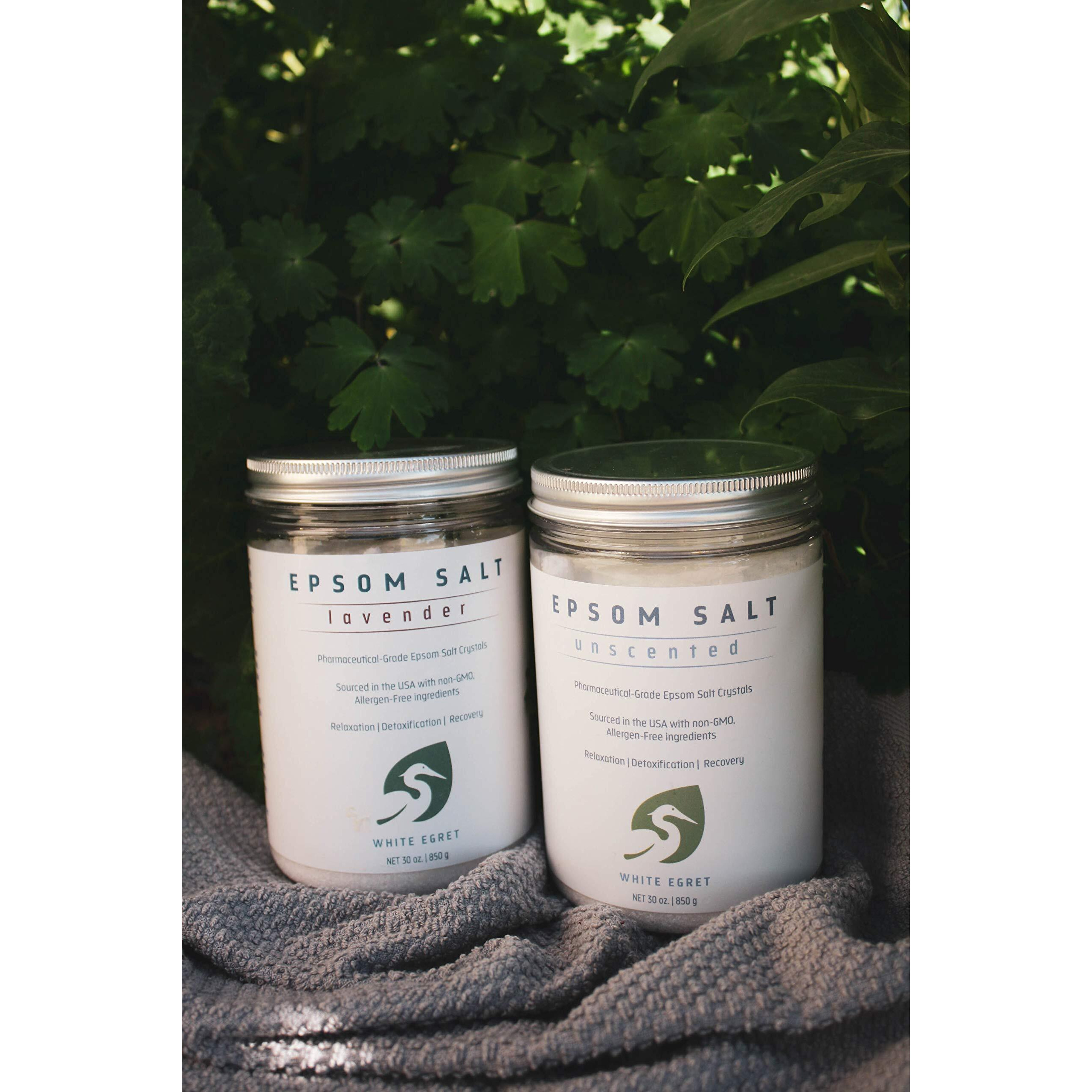 White Egret Pharmaceutical Grade Bath Epsom Salt, 30 Ounce