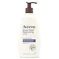 Aveeno Stress Relief Moisturizing Body Lotion with Lavender Scent, Natural Oatmeal to Calm & Relax, Non-Greasy Daily Stress Relief Lotion, 18 fl. oz, pack of 3