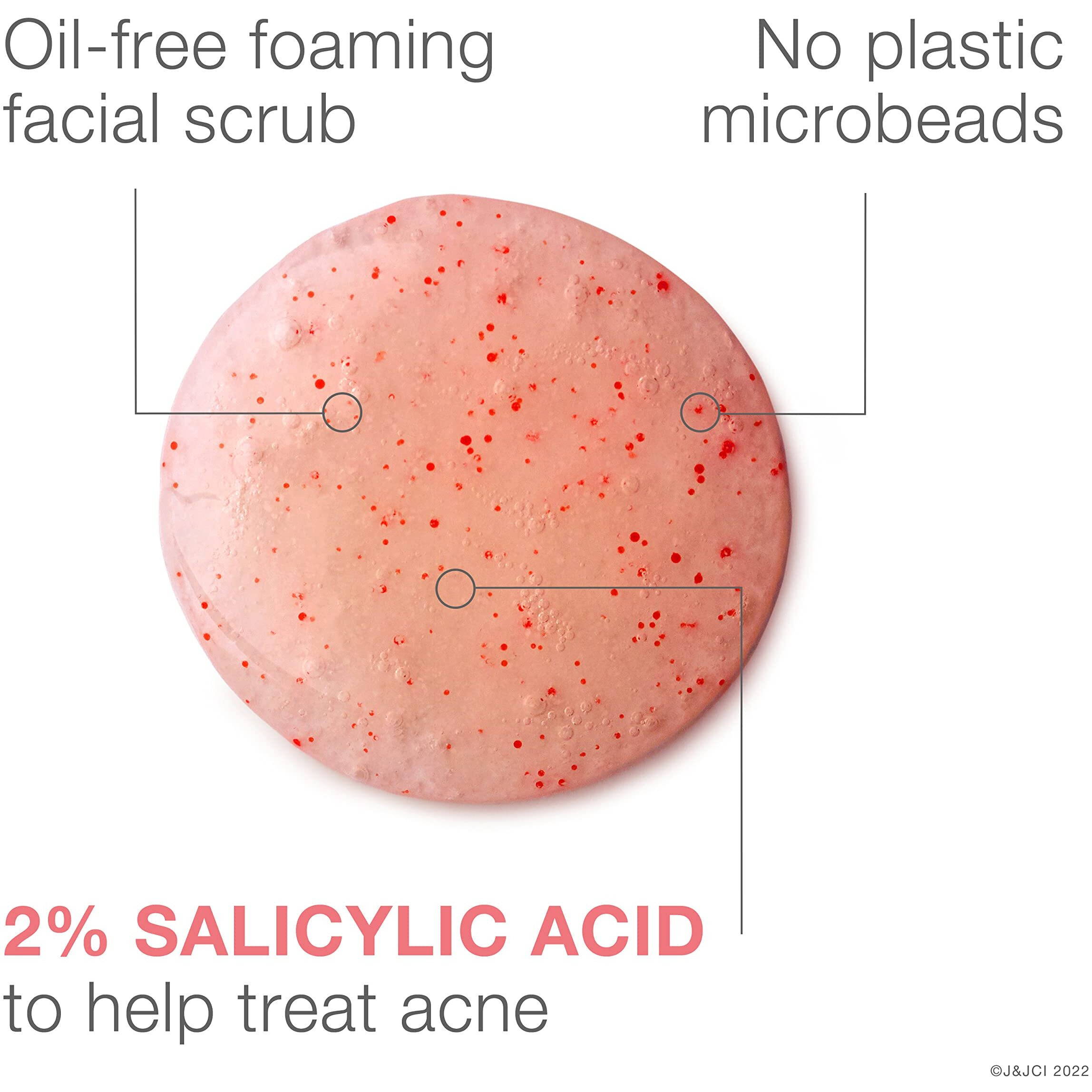 Neutrogena Oil Free Pink Grapefruit Acne Treatment Face Wash with Vitamin C, 2% Salicylic Acid, Gentle Foaming Facial Scrub to Treat & Prevent Breakouts, 6.7 Fl Oz, Pack of 3