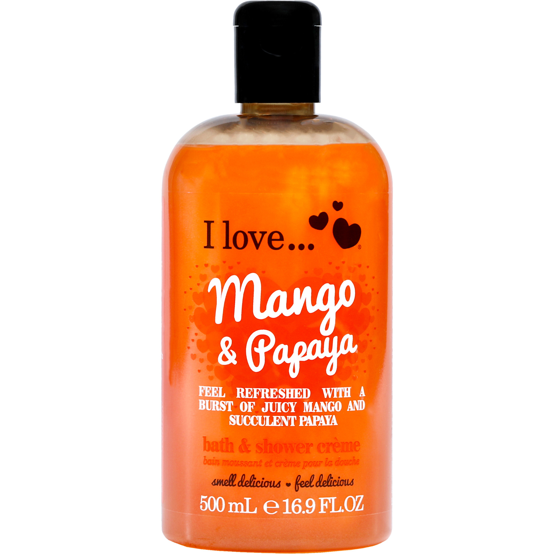 Bath and Shower Creme - Mango and Papaya by I Love Cosmetics for Women - 16.9 oz Shower Cream