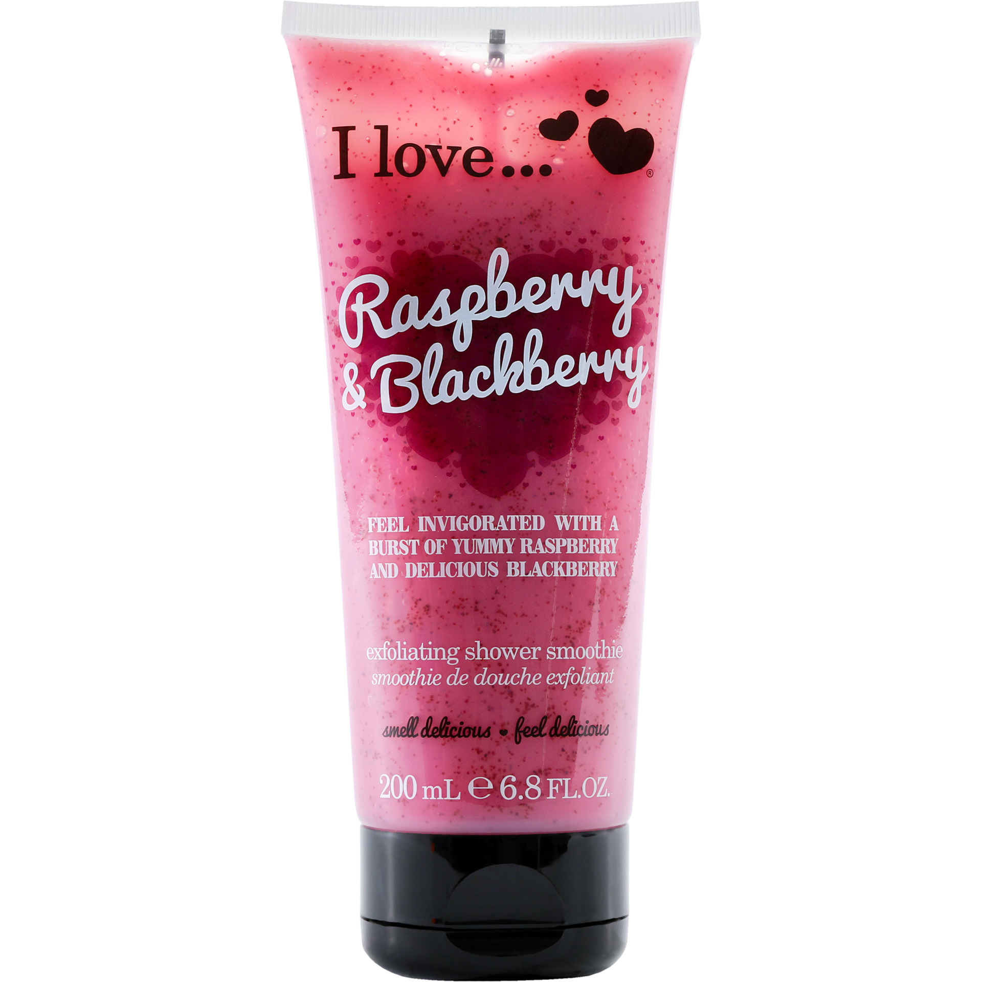 Exfoliating Shower Smoothie - Raspberry and Blackberry by I Love Cosmetics for Women - 6.8 oz Exfoliator