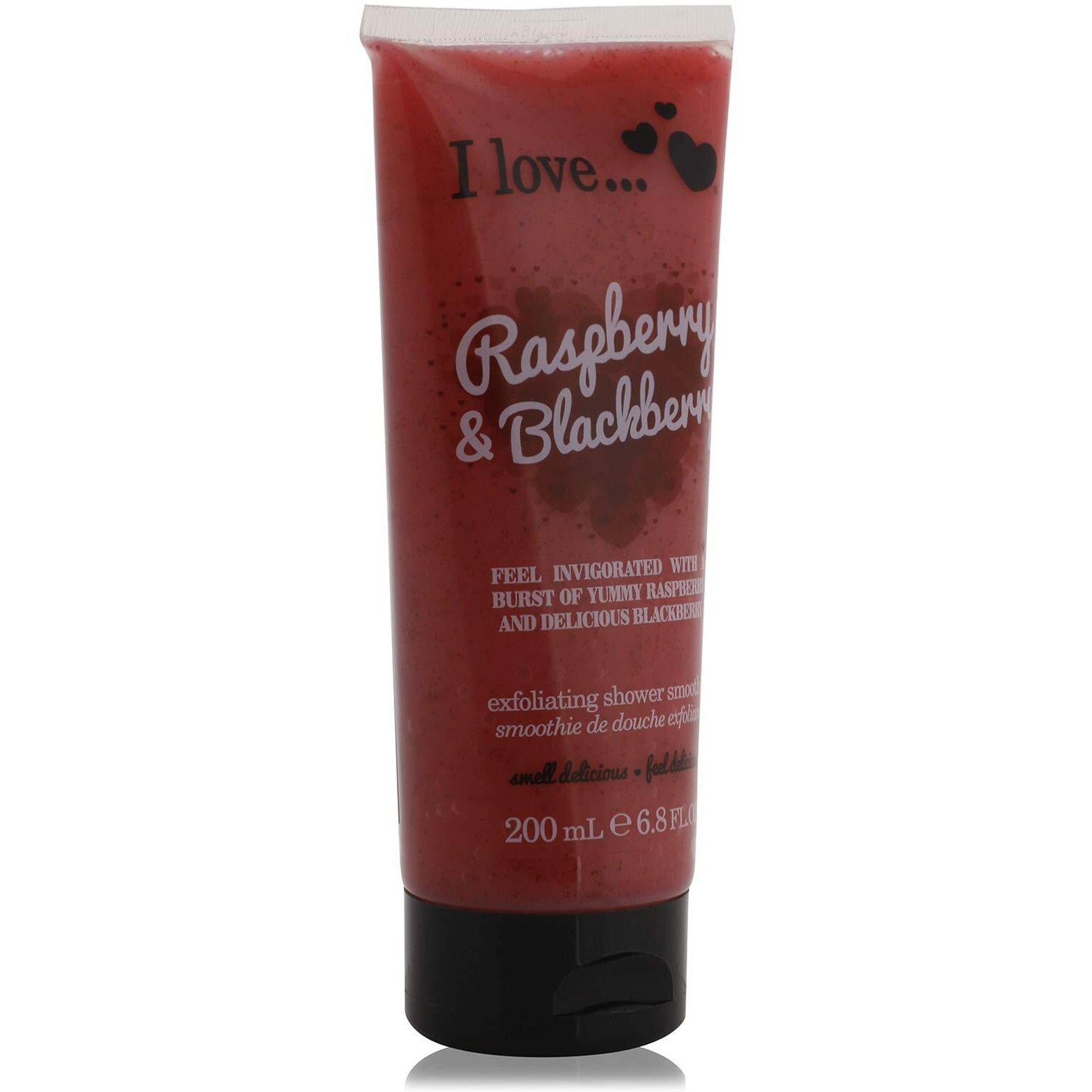 Exfoliating Shower Smoothie - Raspberry and Blackberry by I Love Cosmetics for Women - 6.8 oz Exfoliator