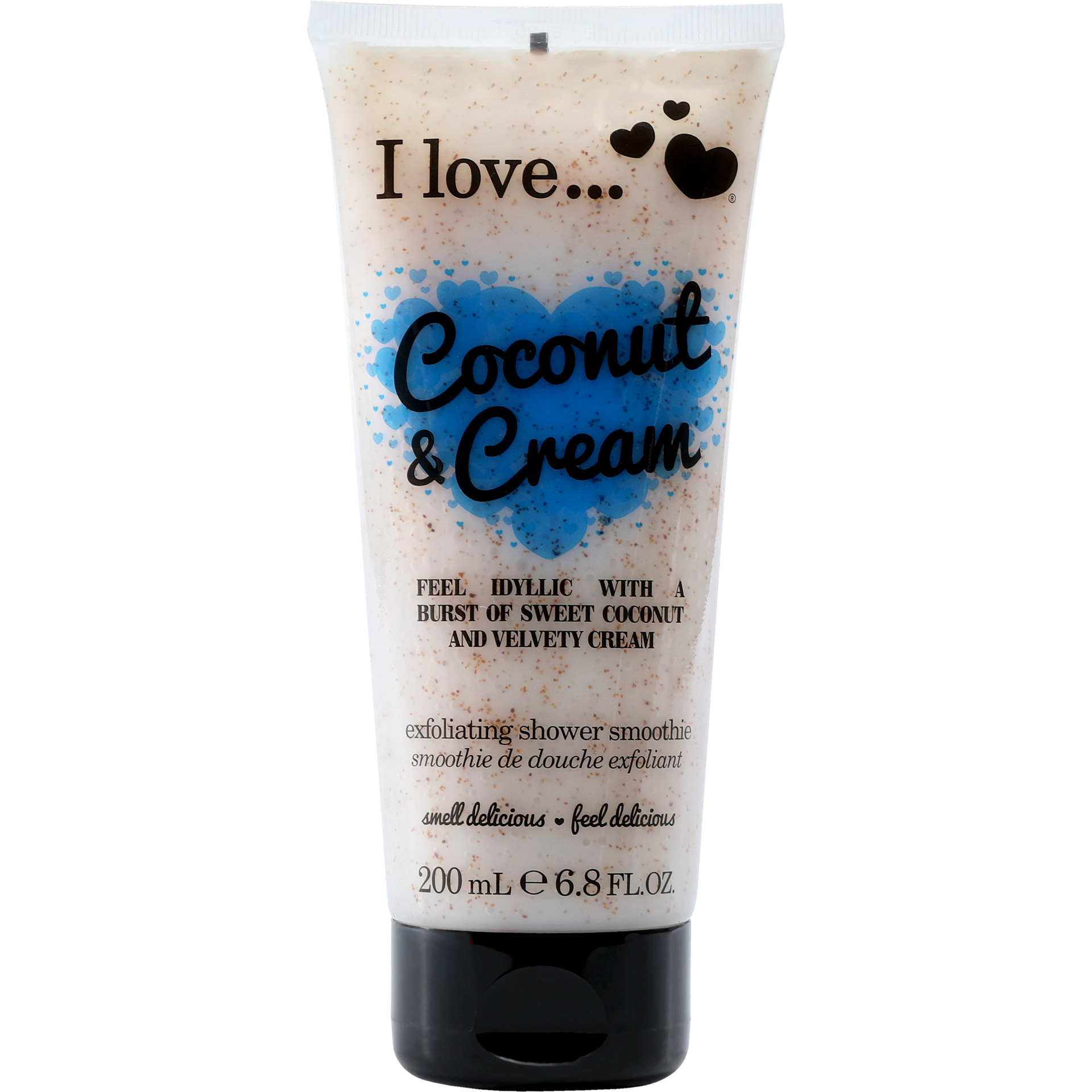 Exfoliating Shower Smoothie - Coconut and Cream by I Love Cosmetics for Women - 6.8 oz Exfoliator