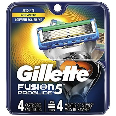 Gillette Fusion5 ProGlide Men's Razor Blades, 4 Blade Refills