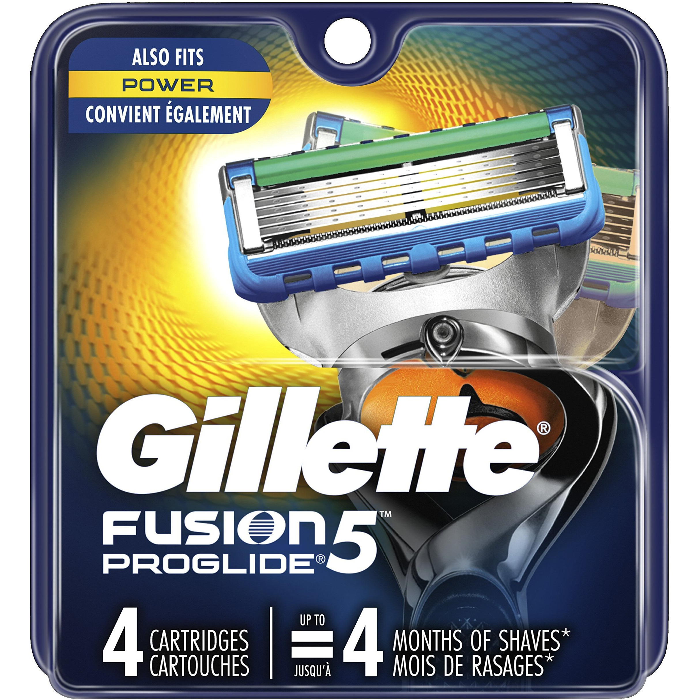 Gillette Fusion5 ProGlide Men's Razor Blades, 4 Blade Refills