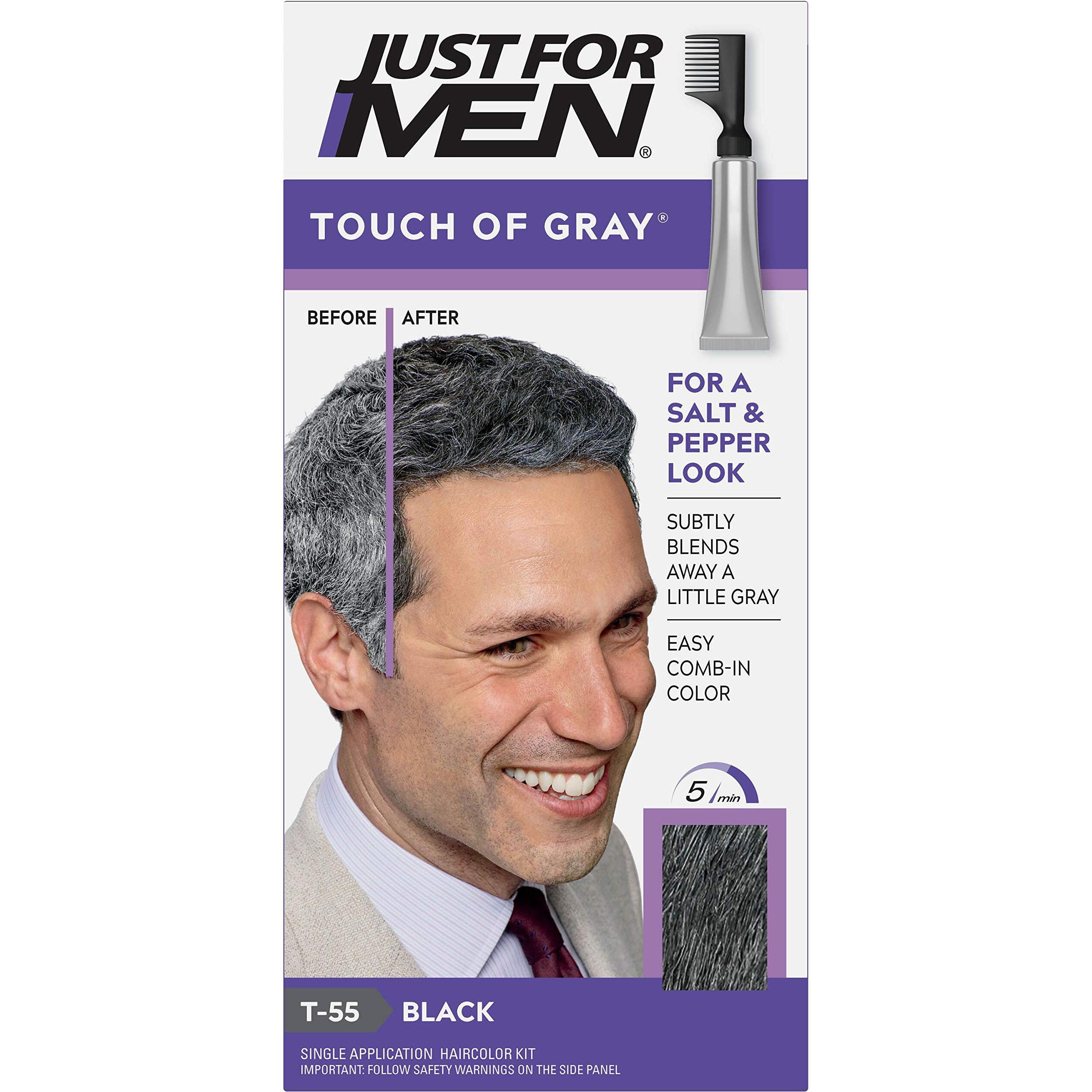 Just For Men Touch of Gray Men's Hair Color, Black