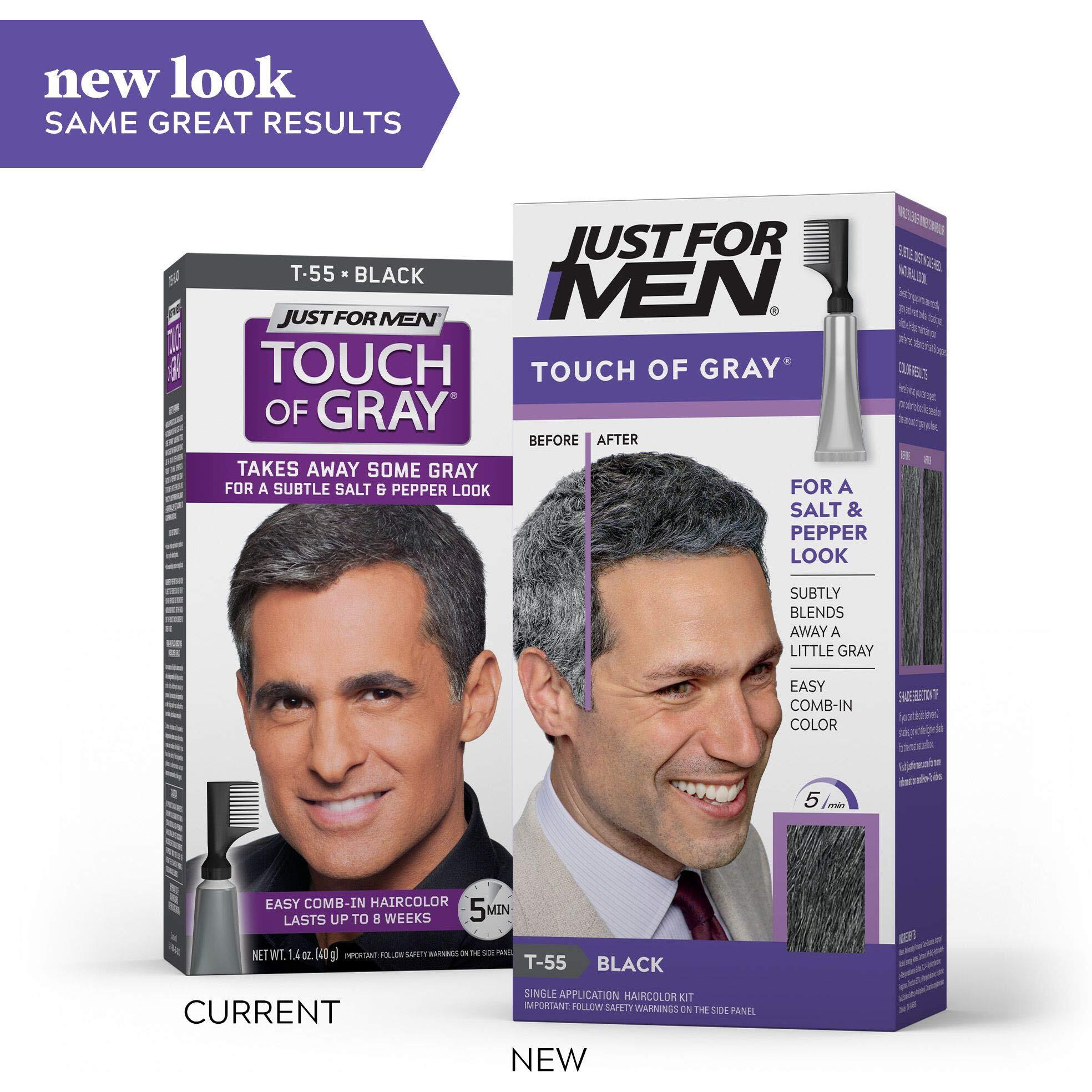 Just For Men Touch of Gray Men's Hair Color, Black