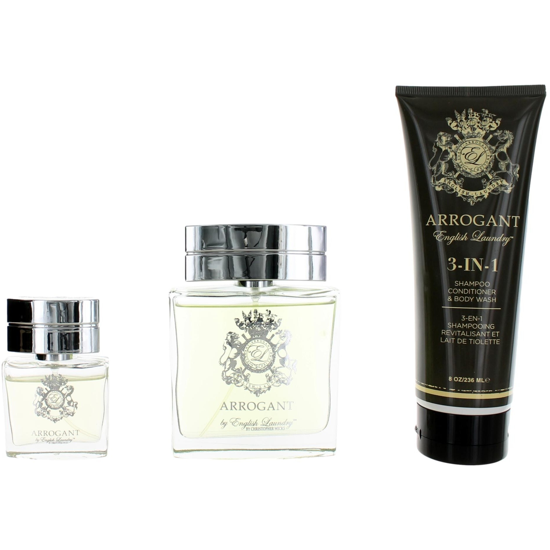 Arrogant by English Laundry, 3 Piece Gift Set for Men with 3.4 oz.