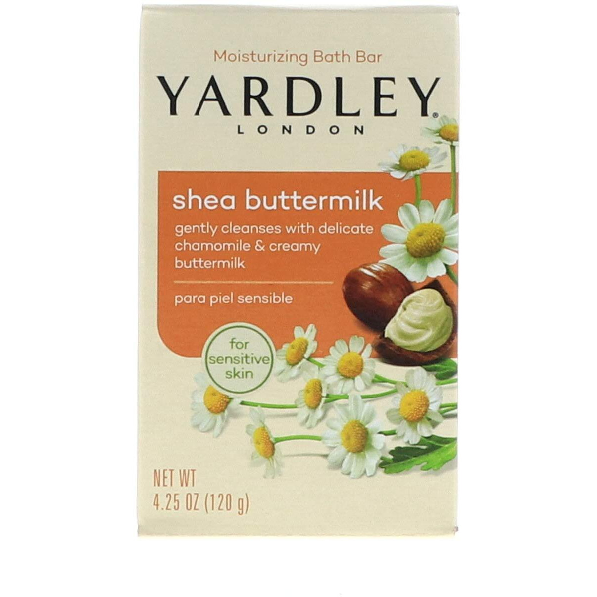 Yardley Shea Buttermilk Bath Bar 4oz 4 Pack