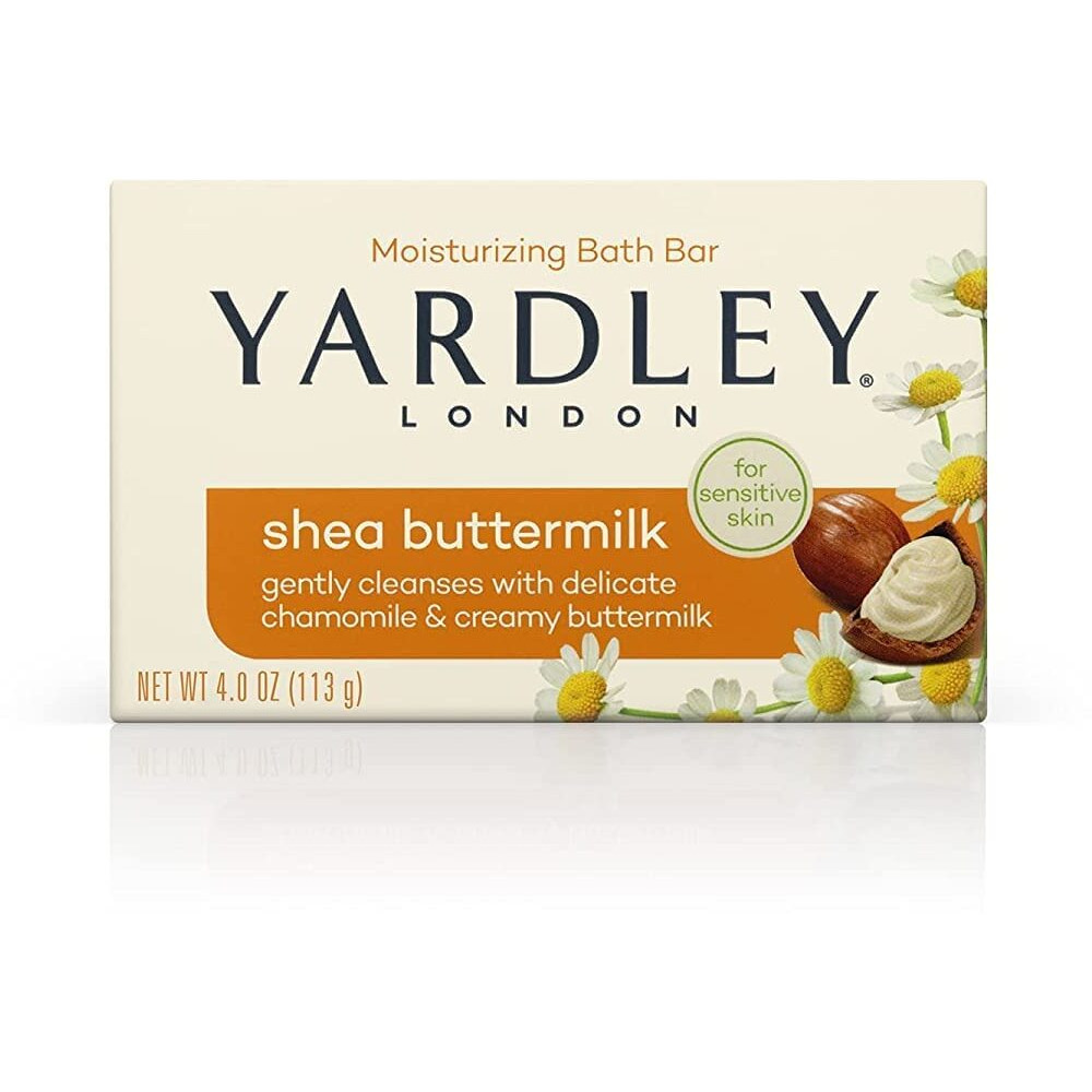 Yardley Shea Buttermilk Bath Bar 4oz 4 Pack