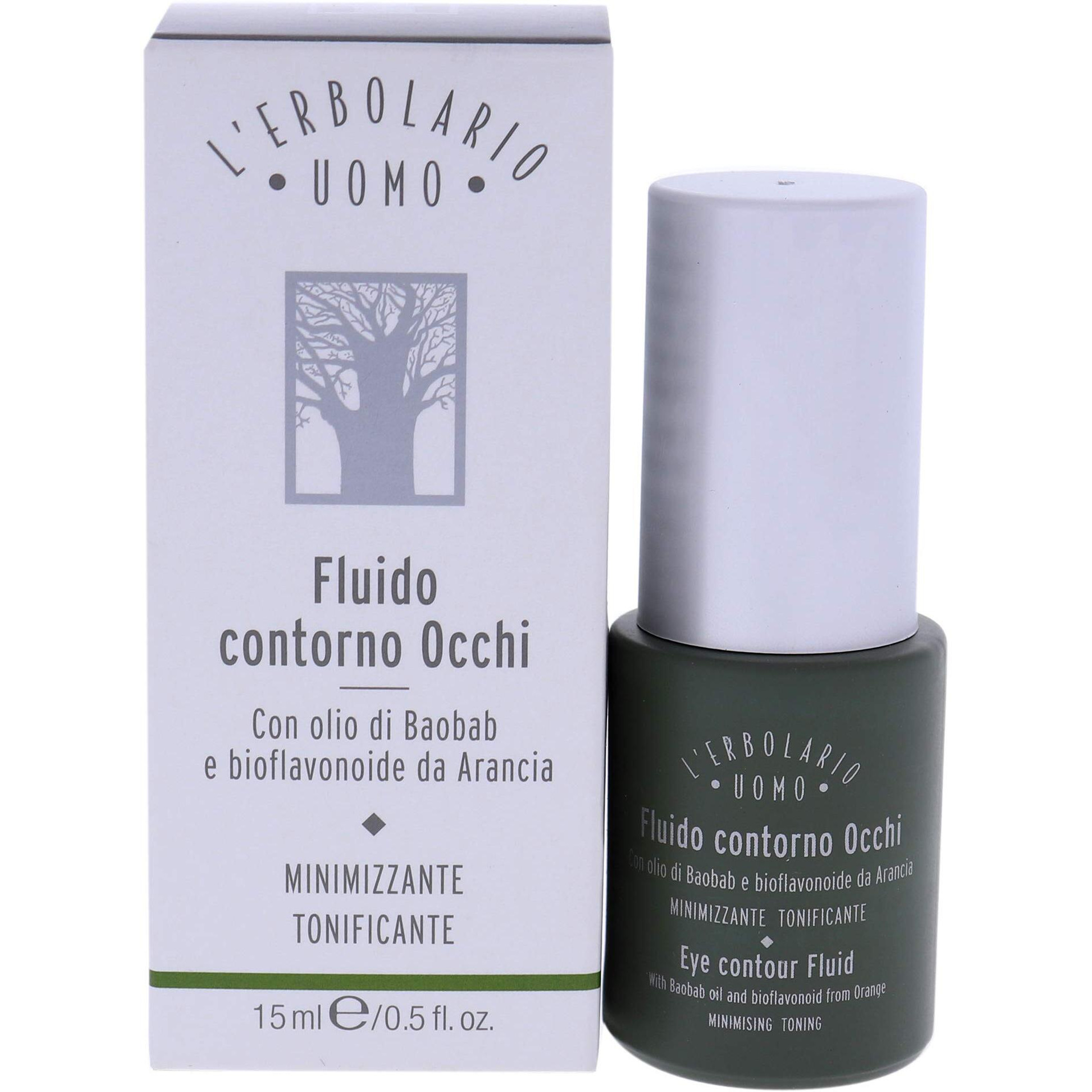 Uomo Eye Contour Fluid by LErbolario for Men - 0.5 oz Treatment
