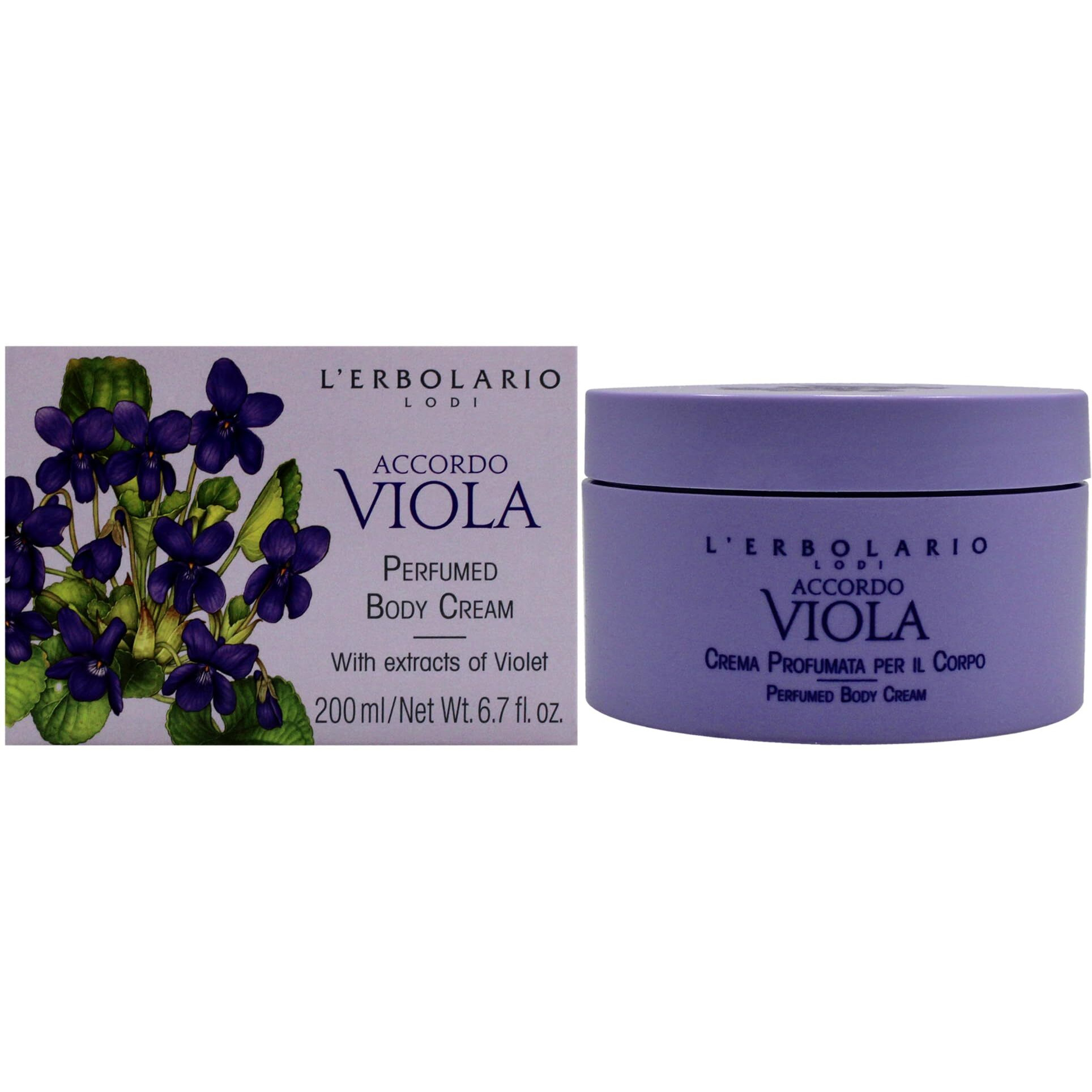 Perfumed Body Cream - Accordo Viola by LErbolario for Women - 6.7 oz Body Cream