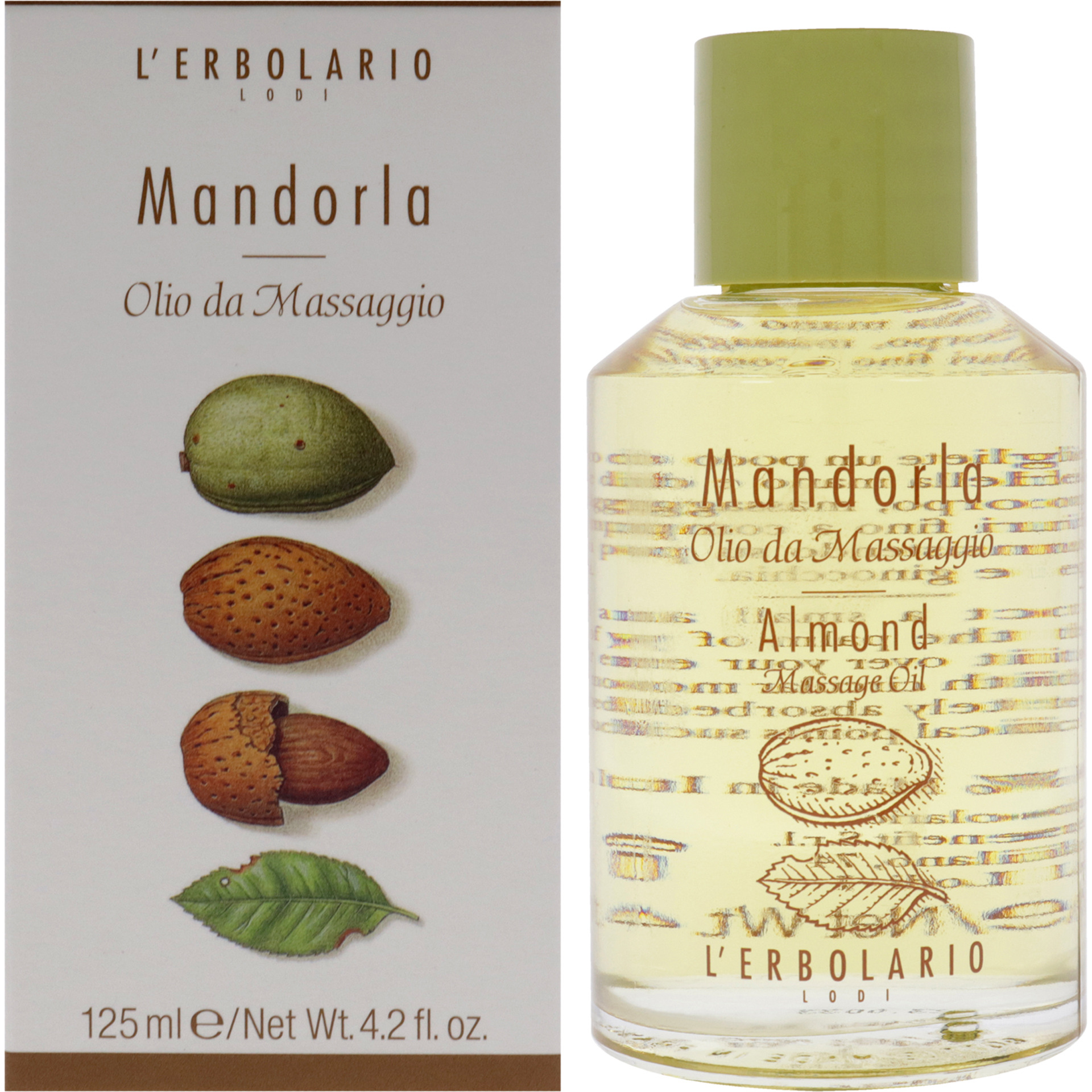 Massage Oil - Almond by LErbolario for Unisex - 4.2 oz Oil