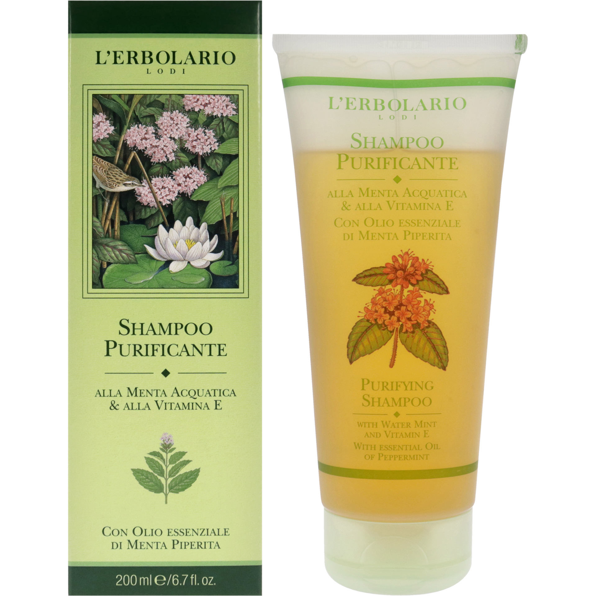 Purifying Shampoo by LErbolario for Unisex - 6.7 oz Shampoo