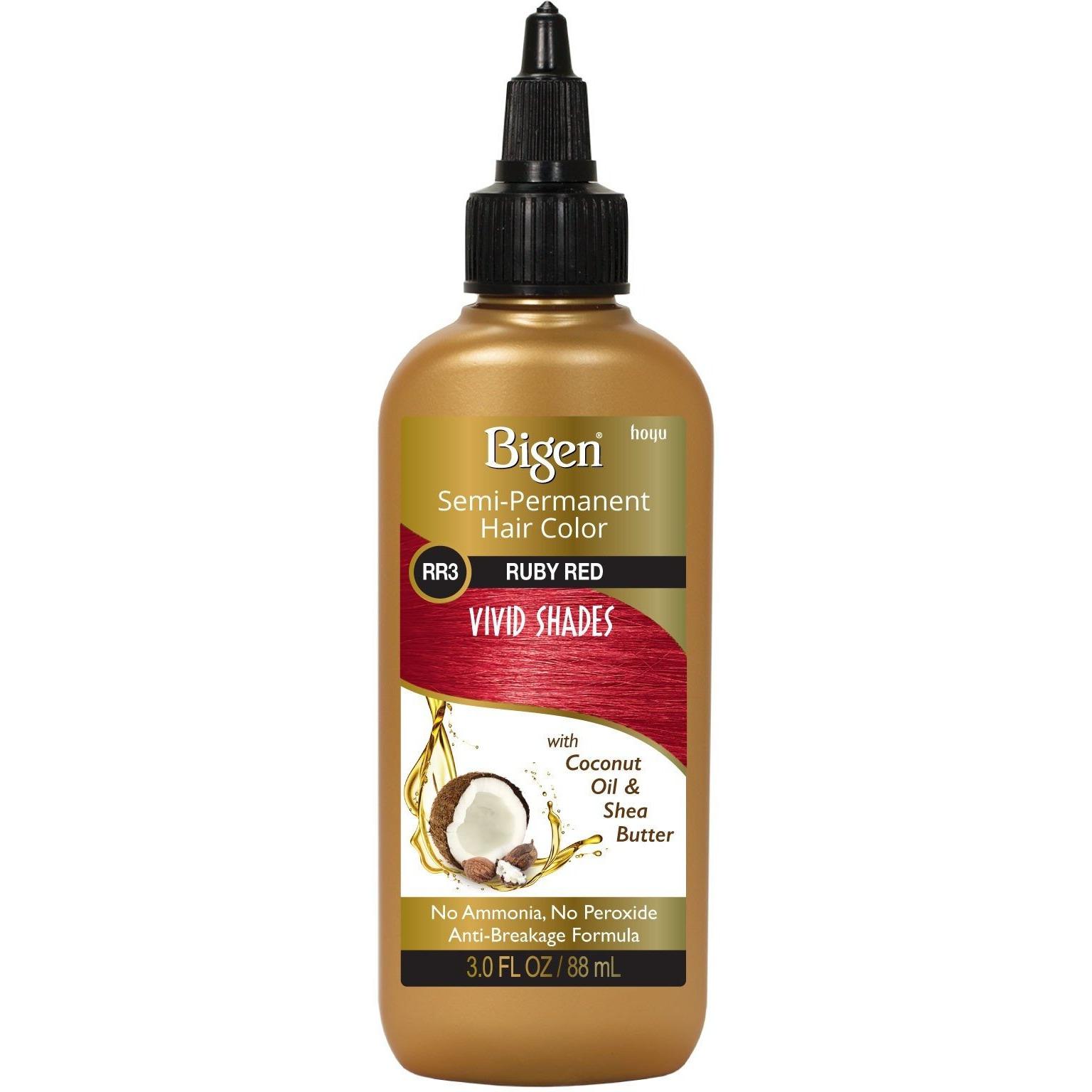 Bigen Semi-Permanent Haircolor Rr3 Ruby Red Vivid 3 Ounce (88ml) (2 Pack)
