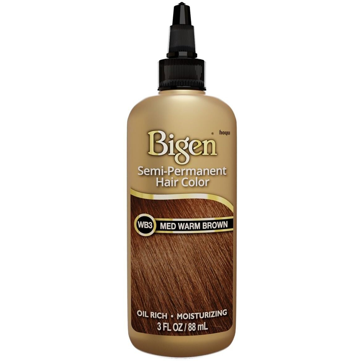 Bigen Semi-Permanent Haircolor Wb3 Medium Warm Brown 3 Ounce (88ml) (2 Pack)