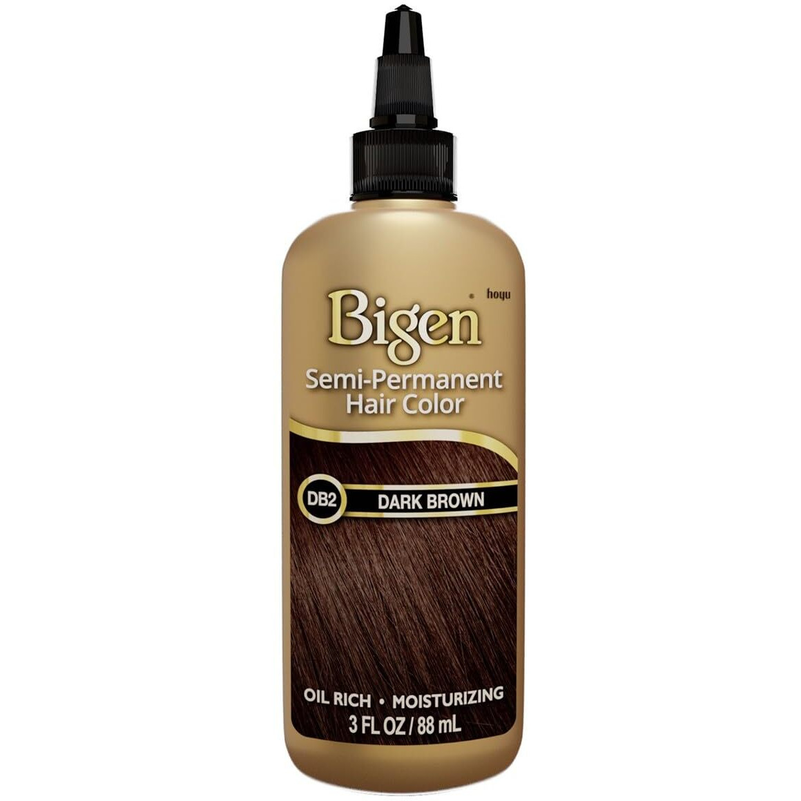 Bigen Semi-Permanent Haircolor Db2 Dark Brown 3 Ounce (88ml) (2 Pack)