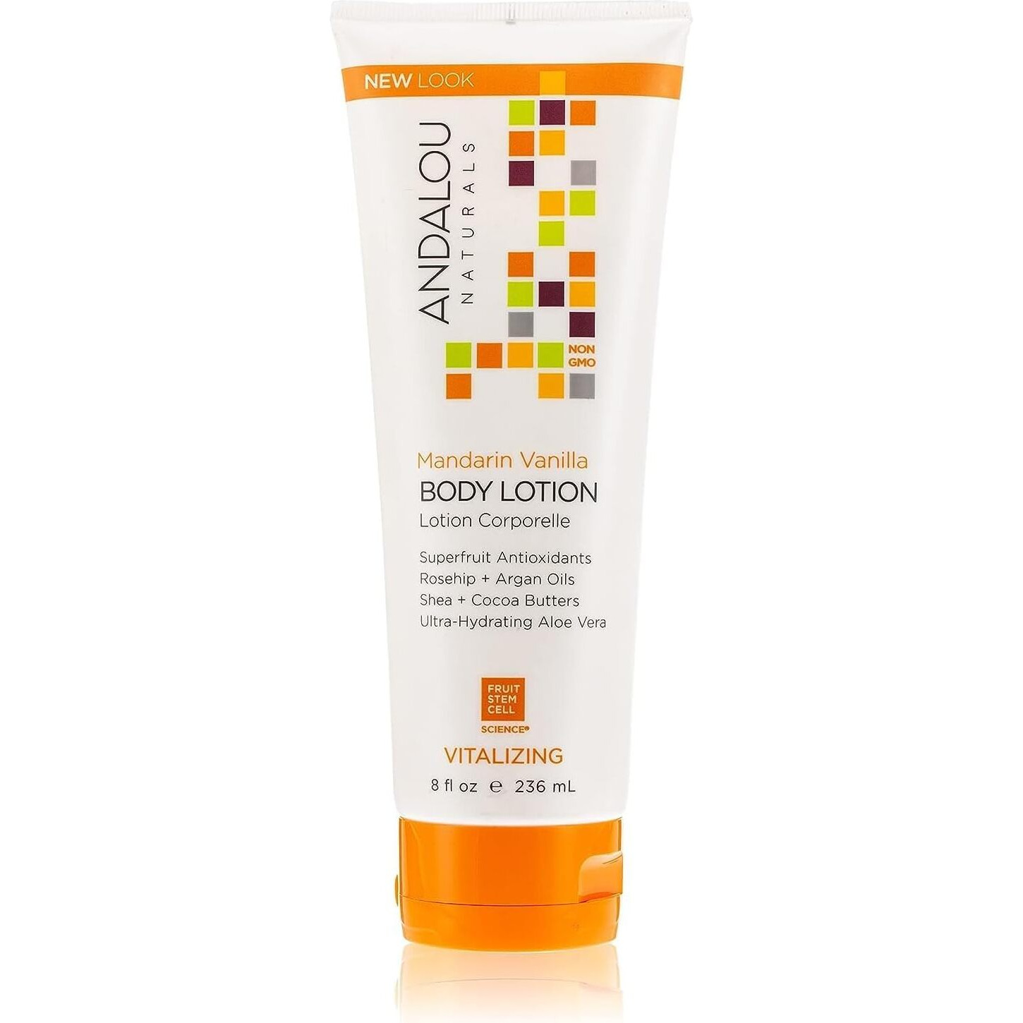 Andalou Naturals Body Lotion Ounce, Mandarin Vanilla Vitalizing, 8 Fl Oz