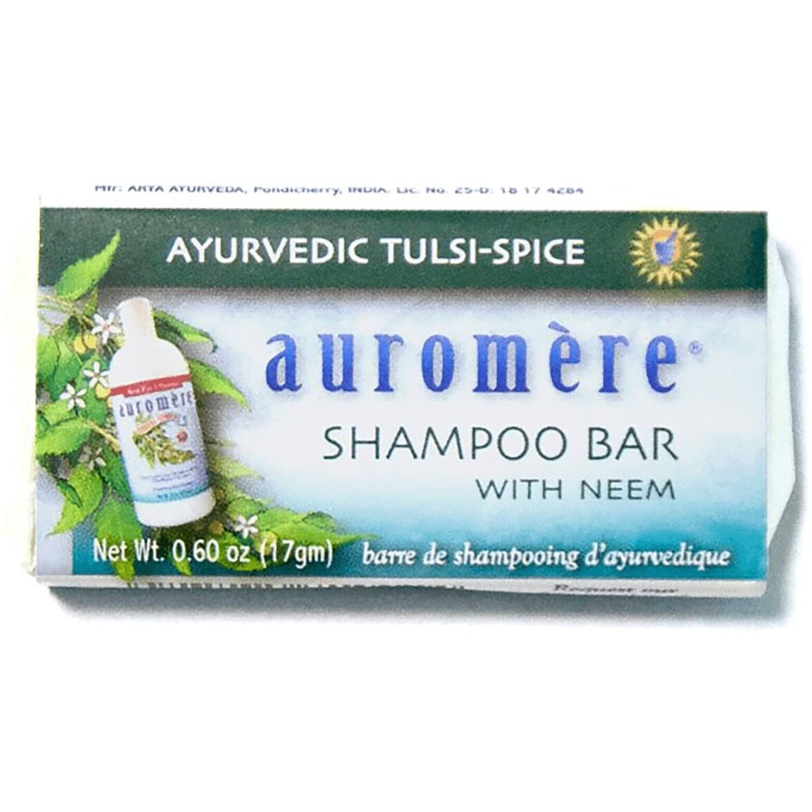 Auromere Ayurvedic Shampoo Bar - Eco Friendly, Vegan, Handmade, Natural, Non GMO, All in One Bar, 1 pack