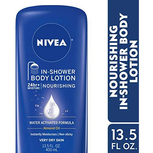 NIVEA Nourishing In Shower Lotion, Body Lotion for Dry Skin, 13.5 Fl Oz Bottle